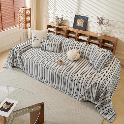 Miniatura 98 de ROOMLIFE Manta Funda Azteca Bohemia para Sofá, Decoración del Hogar Estilo Granja, Fundas de Sofá para Loveseat, Sofás de 2/3 Cojines, Apta