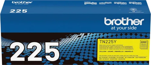 Miniatura 7 de Brother Cartucho de tóner genuino de alto rendimiento, TN225Y, tóner amarillo de repuesto, rendimiento de páginas de hasta 2,200 páginas, cartucho