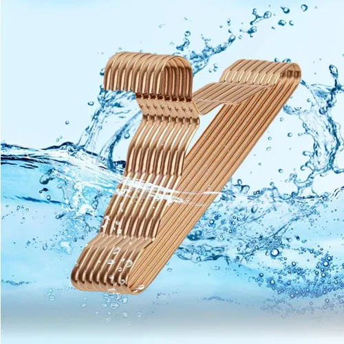 Miniatura 2 de LIFKOME Perchas para abrigos, paquete de 100 perchas de alambre de metal resistente con sin ranuras, perchas estándar para trajes, ahorro
