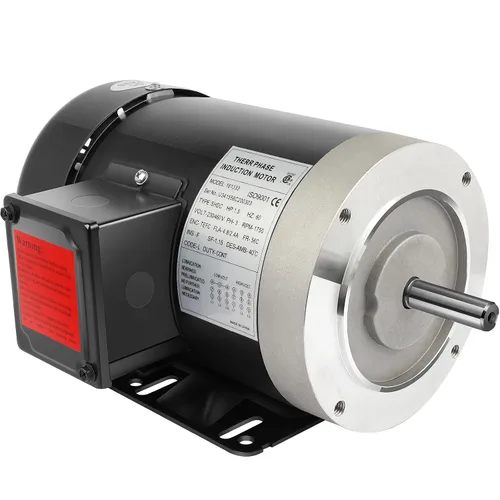 Motor eléctrico 1.5HP 1750 RPM Motor trifásico de uso general 5/8 "Diámetro del eje 4 Polo 56C TEFC 60HZ 230/460V