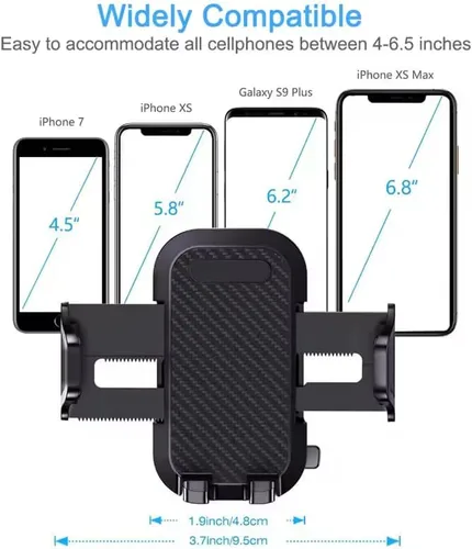 Miniatura 2 de Soporte universal para teléfono celular, para salpicadero, parabrisas, escritorio, color negro