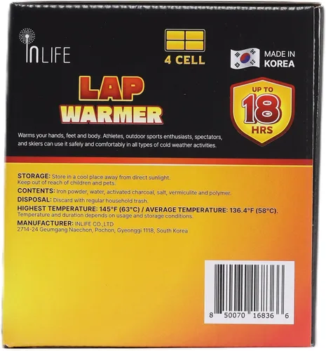 Miniatura 6 de InLife Súper calentador para regazo y cuerpo, totalmente natural y seguro, calor rápido instantáneo, fácil y cómodo, tamaño más grande y más amplio