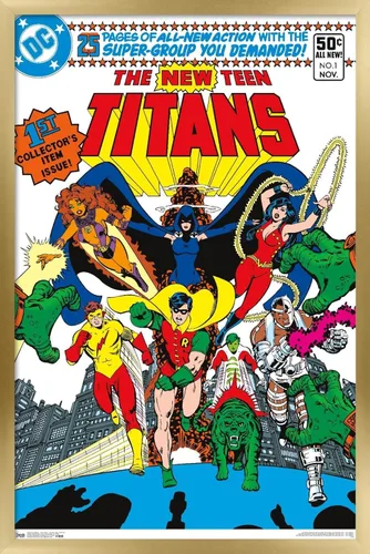 Miniatura 18 de Trends International DC Comics - Póster de pared #1 de Teen Titans - The New Teen Titans, 14.725 x 22.375 pulgadas, versión enmarcada de madera