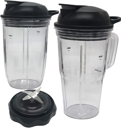 Miniatura 9 de Frasco personal de repuesto para exprimidor de 24 onzas con tapa para llevar, compatible con Nutribullet Ultra Plus+ Sistema de cocina compacto