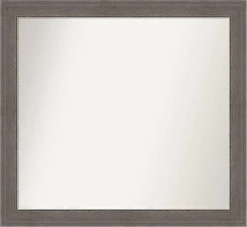 Miniatura 13 de Amanti Art Espejo de pared personalizado no biselado (24.5 x 24.5 pulgadas), marco gris marrón alta, varios tamaños personalizados, espejo de baño