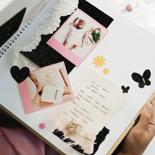 Miniatura 5 de Goefun - Cartulina negra con purpurina de doble cara de 8.5 x 11 pulgadas, 24 hojas de 9.88 oz/m²/100 libras, papel de cartulina negra para Negro