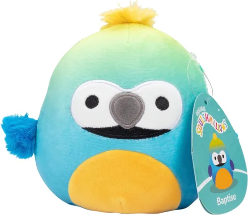 Squishmallows Original Baptise The Guacamayo - Peluche oficial de Jazwares de 5 pulgadas, juguete de peluche coleccionable suave y esponjoso,
