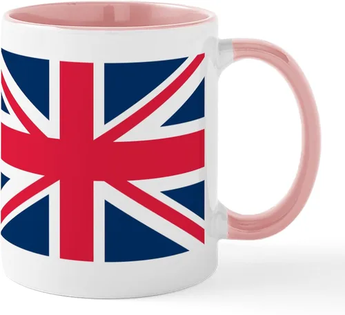 Miniatura 77 de CafePress Born American, British By Hea Taza de café de cerámica de 11 oz (11.0 fl oz)