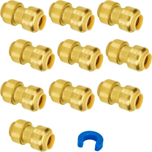 Miniatura 26 de SUNGATOR Acoplamiento de 1/2 pulgada, accesorios Pex a presión de 1/2 pulgada, acoplamiento recto de 1/2", accesorios de latón sin plomo