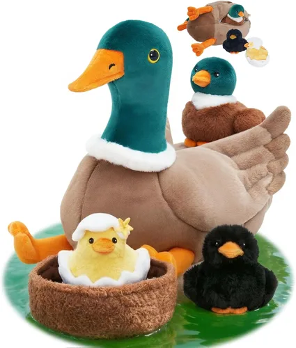 Miniatura 10 de OUOZZZ Capybara - Juguete de peluche grande 5 en 1 con 4 bebés extraíbles en el interior, regalo único para niñas y niños, regalo ideal de Capibara