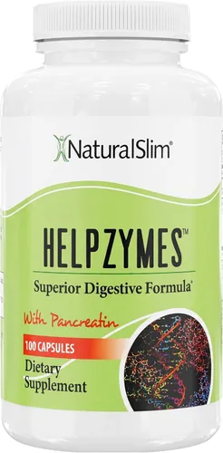 Miniatura 3 de NaturalSlim Helpzymes, complejo de enzimas para adultos con bromelina, bilis de buey, pancreatina y betaína HCl, 100 cápsulas, paquete de 2