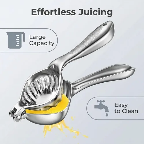 Miniatura 6 de WUJIE Exprimidor manual ligero de cítricos, prensa manual de limón y lima con gran capacidad, fácil de apretar prensa profesional de frutas