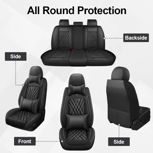 Miniatura 4 de Fundas de Asientos Compatibles con Toyota Corolla 2015-2026 Funda de Asiento de Automóvil de Cuero, Elegante Impermeable Transpirable Fácil