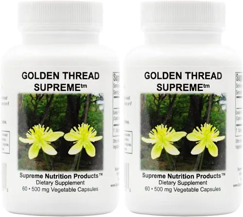 Miniatura 2 de Supreme Nutrition Golden Thread Supreme, 60 cápsulas de Coptis Chinensis puras de 545 mg