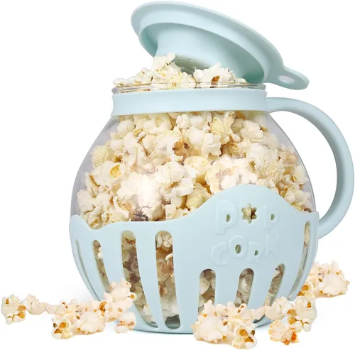 Miniatura 11 de MMUGOOLER - Máquina de palomitas de maíz de silicona original para microondas, cuenco plegable con tapa, sin BPA y apto para lavavajillas, rápido