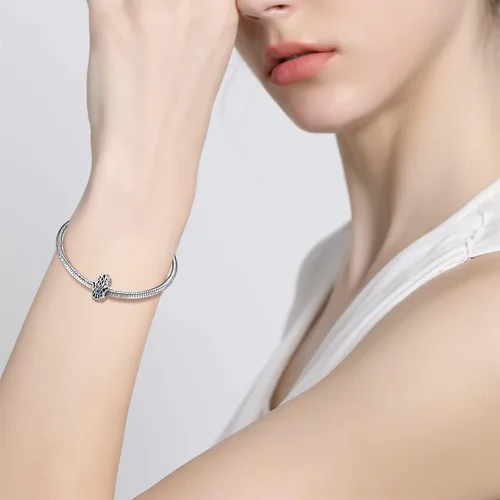 Miniatura 3 de AIEGNOS Dijes de Hamsa de mal de ojo para pulsera, collar de plata de ley 925, cuentas de mal de ojo de Fátima para manos de serpiente europea
