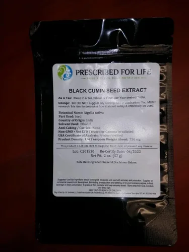 Miniatura 4 de Prescribed For Life Polvo de extracto desaceitado 2:1 de semillas de comino negro, rico en antioxidantes, potenciador del sistema inmunológico, sin