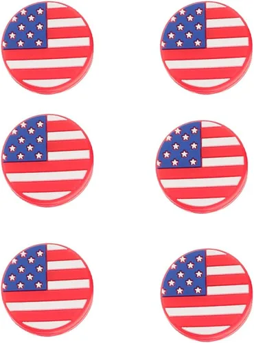 Partykindom 6 unidades de amortiguadores de raqueta de tenis con bandera americana, amortiguadores de vibraciones para raquetas de tenis, accesorios