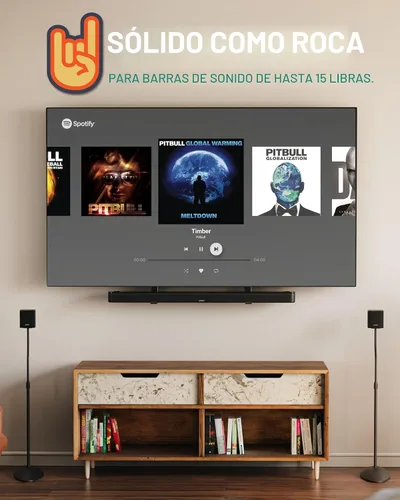 Miniatura 3 de ECHOGEAR Soporte de montaje de barra de sonido para debajo del televisor, altura y profundidad ajustables para máxima compatibilidad entre TV