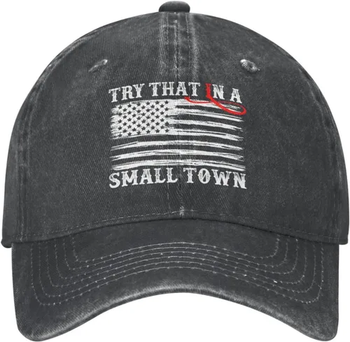 Miniatura 12 de Hat Try That in Small Towns Trucker Hat Men Funny Mesh Cap for Summer