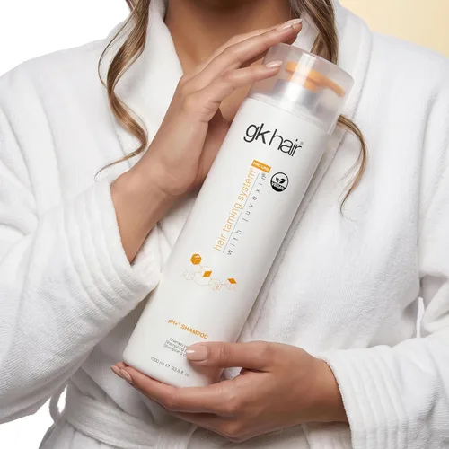 Miniatura 8 de GK HAIR Global Keratin pH+ Champú aclarante de pre-tratamiento (33.8 fl oz/1000ml) Para limpieza profunda del cabello, elimina impurezas -Con aloe