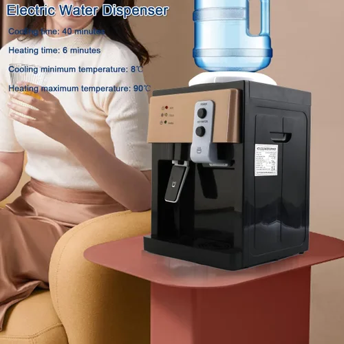 Miniatura 3 de Dispensador de agua de carga superior Dispensador de enfriador de agua para encimera, dispensador de agua caliente y fría, capacidad para botellas