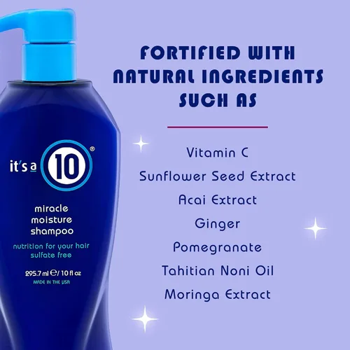Miniatura 3 de It's a 10 Haircare Miracle Moisture Champú, 10 onzas líquidas (paquete de 3)