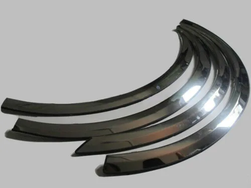 Miniatura 3 de QAA Es compatible con 1994-2004 Chevrolet S-10 Truck 4 piezas moldeadas de acero inoxidable para rueda, moldura de guardabarros, longitud completa