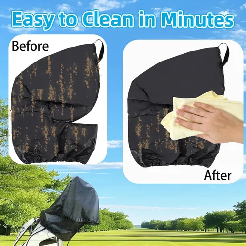 Miniatura 4 de Bolsa de golf mejorada con capucha impermeable para bolsa de golf, cubierta de lluvia para bolsas de club de golf, se adapta a casi todas las bolsas
