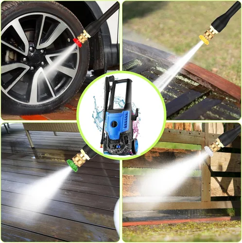 Miniatura 3 de Lavadora a presión eléctrica 5000 PSI 4.0GPM Lavadora eléctrica portátil con 4 boquillas de control de calidad, cañón de espuma de 16.9 fl oz