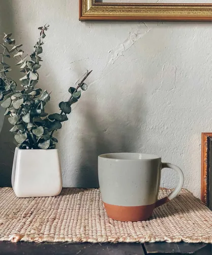 Miniatura 5 de Mora - Juego de 4 tazas grandes de cerámica para café con leche, 16 onzas - Aptas para microondas, tazas de café de porcelana con asa grande - Earl