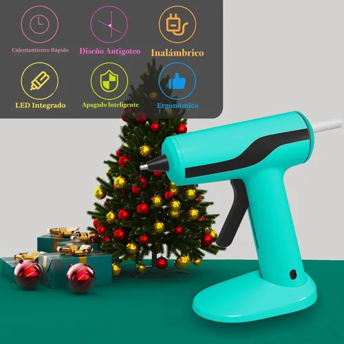 Miniatura 7 de MONVICT - Pistola de silicón inteligente con apagado automático, kit de mini pistola de pegamento sin cable con batería de 2.2A, bolsa