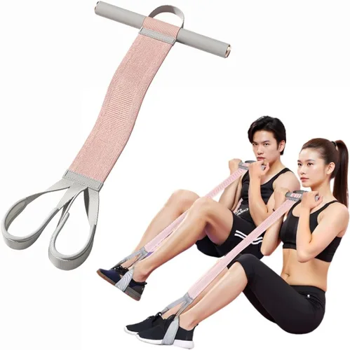 Miniatura 10 de 2025 Nueva Banda de Resistencia de Pedal de Yoga con Manija, Banda de Tela Anti-Rotura Elástica para Abdominales y Fuerza, Cuerda de Tracción