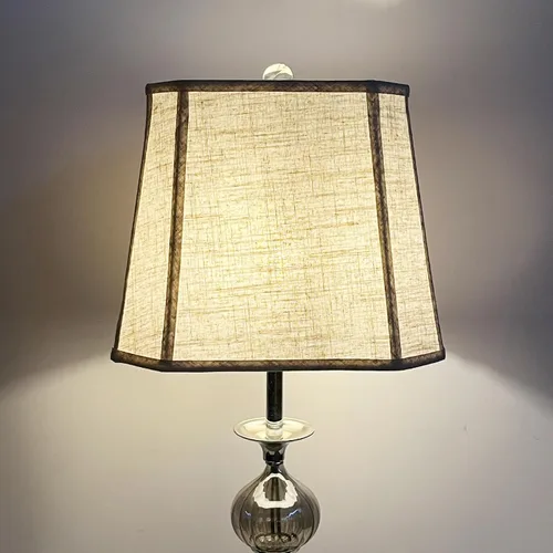 Miniatura 7 de TOOTOO STAR - Pantalla de lámpara de esquina con corte cuadrado, 10x13x10.5 pulgadas, pantalla mediana para lámpara de mesa y de pie, Beige.