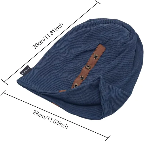 Miniatura 2 de Gorro de punto holgado para invierno, cálido y suave, para clima frío