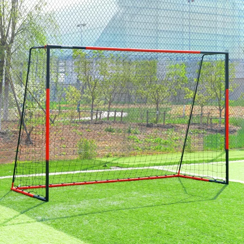 Miniatura 7 de KAIHAOWIN Portería de fútbol 3'x2.5' 6'x4' 8'x6' 10'x6.6' - Portería con marco de acero para todo clima, red de fútbol de montaje rápido - Porterías