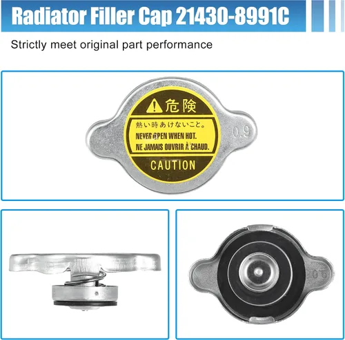 Miniatura 5 de uxcell No 21501-9HA0A/21430-8991C Cuello de llenado del radiador del motor con tapa completamente sellada para Nissan Altima 2.5L L4 2007-2013