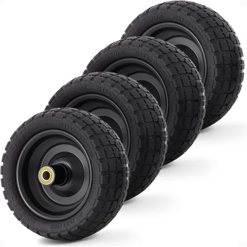 Miniatura 11 de Gorilla Carts Paquete de 2 Neumáticos de Repuesto Sin Pinchazos de 13 Pulgadas, Capacidad de 300 lb Cada Uno – Poliuretano Sólido, Cubo de 2.16