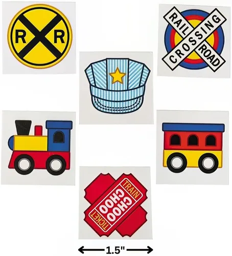 Miniatura 2 de TRAIN PARTY TATTOOS (72PC) - Accesorios de ropa - 72 piezas