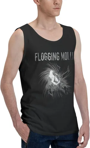 Miniatura 3 de Hombre Muscle Tank Tops Camiseta Moda Festival de Música sin mangas Camiseta