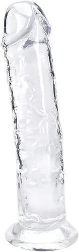 Consolador realista de 8.66 pulgadas, consolador transparente con ventosa para mujeres, masturbador, punto G, estimulador vaginal, estimulador