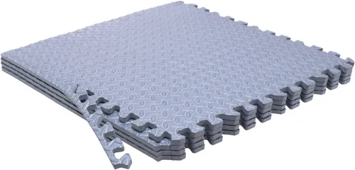 Miniatura 15 de SkyBlue 12 X (24 pies cuadrados) Alfombrilla de piso de gimnasio de 24 x 24 pulgadas de espuma EVA entrelazada para ejercicio de fitness, Celeste