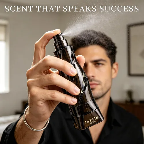 Miniatura 6 de A CENTER La Di Da Men Colonia 3.4 fl oz Fresh Spicy Gourmand Eau de Parfum bergamota, vainilla y ámbar aroma, regalo para él
