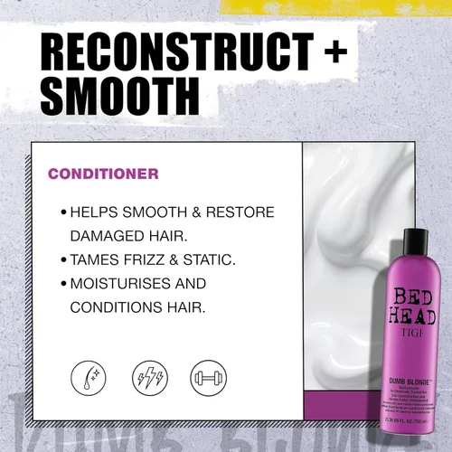 Miniatura 6 de TIGI Bed Head Dumb Blonde Champú y acondicionador reconstructor Duo – 25.36 oz cada uno, paquete de de 2