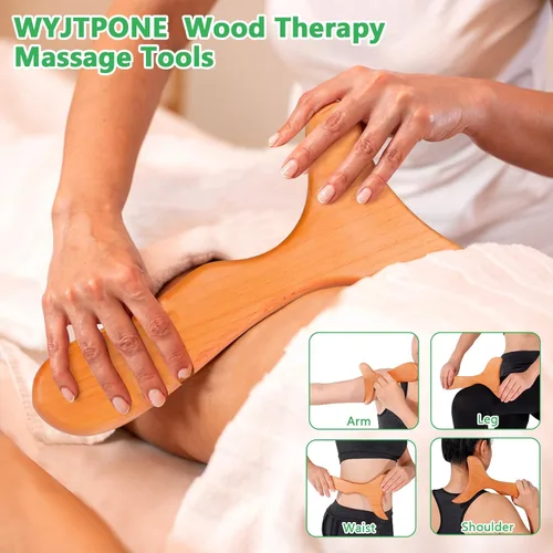 Miniatura 3 de Herramientas de masaje de terapia de madera, kit de maderoterapia, rodillo de masaje de madera, herramientas de cuerda de masaje para esculpir