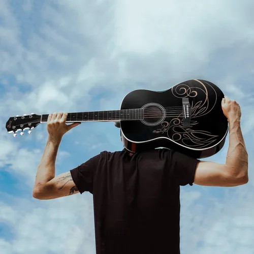 Miniatura 2 de Guitarra acústica de concierto WINZZ AF227A de 39 pulgadas con kit completo, enredadera delicada