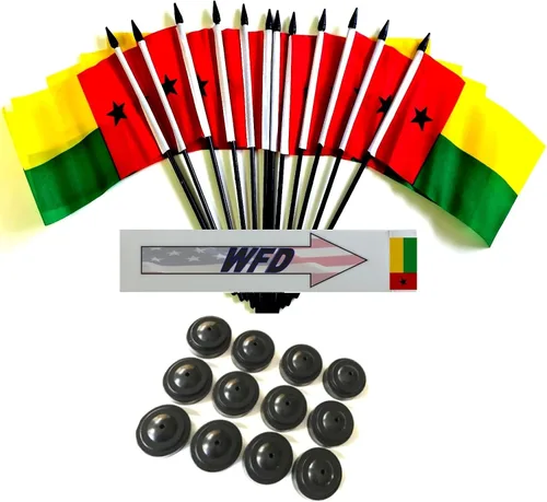 Miniatura 14 de Paquete de 12 banderas de escritorio de oficina en miniatura de poliéster Afganistán de 4 x 6 pulgadas y pequeñas banderas de mesa, 1 docena de mini