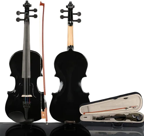 Miniatura 8 de Violín para principiantes de 1/2 para adultos, kit completo de violín de tamaño completo con estuche portátil, arco, colofonia, todos los accesorios