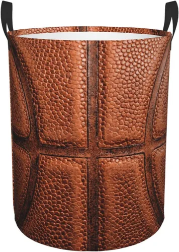 Cesta redonda de baloncesto para ropa sucia, cesta de almacenamiento con textura de bola, juguetes, organizador de ropa, para el hogar, baño,