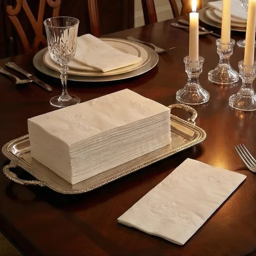 Miniatura 6 de 400 servilletas blancas de 2 capas, ocho pliegues, 16.5 x 15 pulgadas, servilletas de cena desechables, esenciales para el baño de invitados